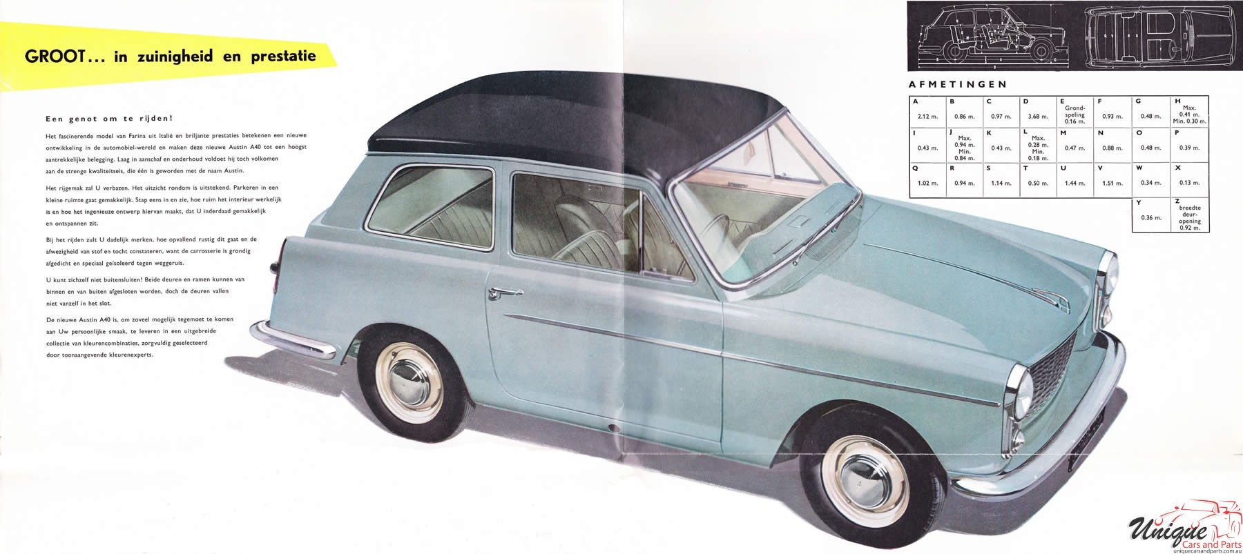 1959 Austin A40 (Netherlands) Brochure Page 2